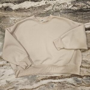 Ebb & Flow‎ Womens XL cream,cropped sweatshirt.